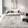 Modern Abstract Non Slip Washable Area Rug(Brown)