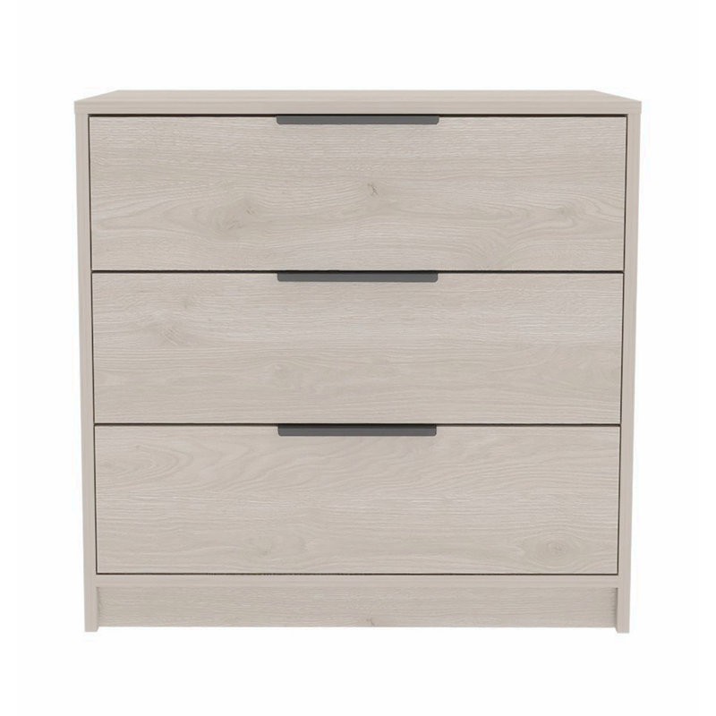 Commode 3 tiroirs Modern - H 27,35 po x l 16,65 po x P 27,81 po, Gris