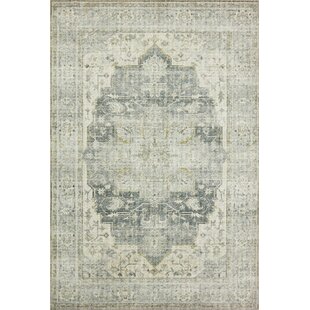 Appy Oriental Charcoal/Green Area Rug