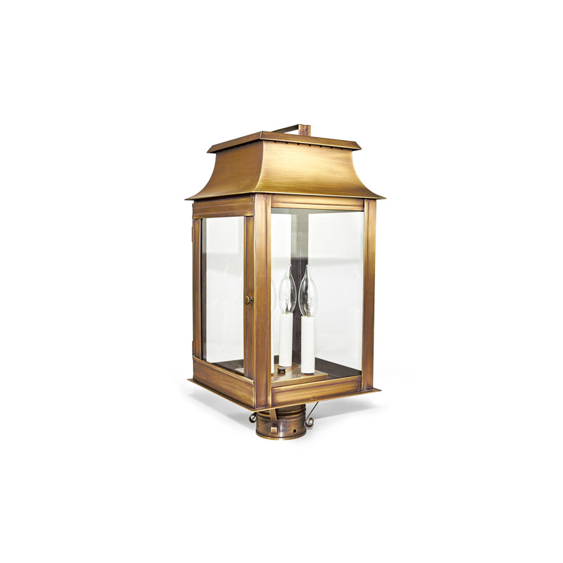 Concord Lantern Head, Clear, Antique Brass