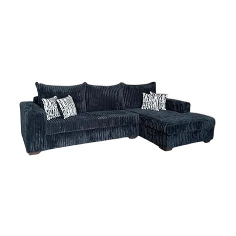 Canapé modulaire Malvern , Velours côtelé noir