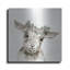 Art mural en métal luxueux «Baby Lamb With Crown» par Yvette St. Amant, 36 po x 36 po