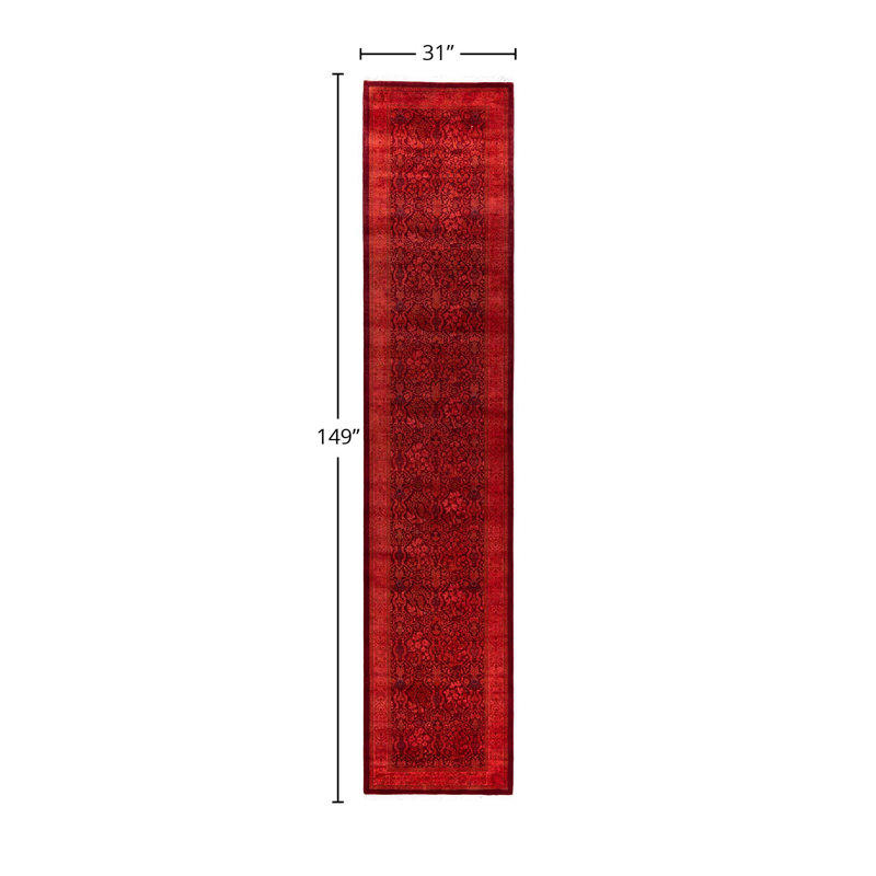 Tapis de couloir surteint orange / gris foncé 2 pi 7 po x 12 pi 5 po Overyed