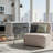 Plush Channel Accent Chair, Beige Fuzzy Upholstered With Sturdy Frame For Living Room, Bedroom