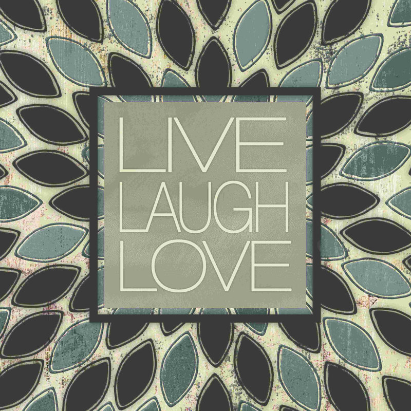 «Live Laugh Love Modern», art textuel sur toile tendue, H 12 po x l 12 po