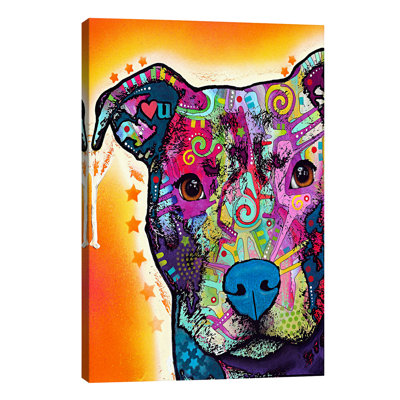 Heart U Pit Bull 1 Piece Wall Art on Canvas
