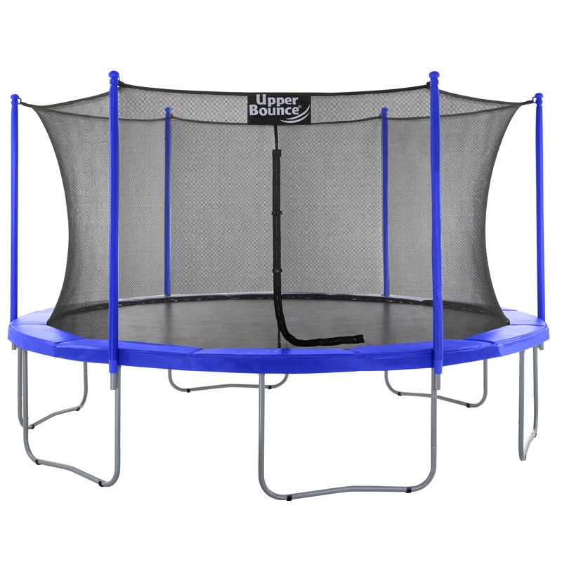 Machrus Upper Bounce 16 FT Round Backyard / Outdoor Trampoline Set with Safety Enclosure System, Blue