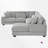 4-Piece Corduroy Upholstered Sectional Sofa-960001318