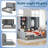 Wooden Daybed with Desk, Cabinets, Open Shelves & Storage Drawers, Multifunctional Bed-765669426-765669455