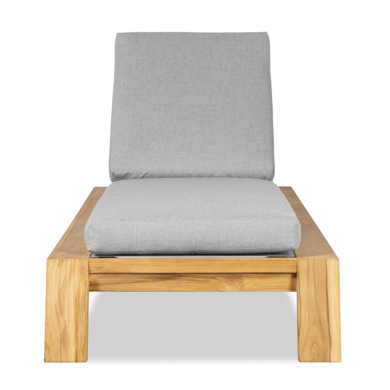 Chaise longue en teck Solera