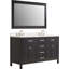 Ensemble de meuble-lavabo de salle de bain double 61 po avec miroir Carrasquillo-1506440447
