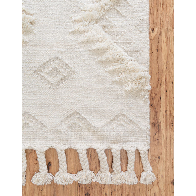 Tapis crème Southwestern / Lodge Alenah, Rectangle 9 pi x 12 pi