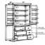 Armoire de cuisine de 42 po autoportante, rangement avec tiroirs, tablettes réglables, tablettes de porte et plateaux coulissants-1787308830
