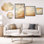 Magic Sky Simplicity I – Large Landscape Wall Decor, Metal and Framed Canvas Wall Art Set of 5 (100" x 40")