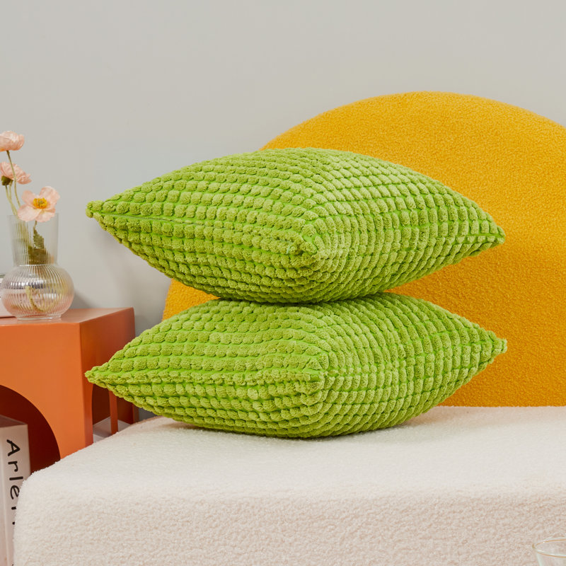 Throw Pillow Cover, Light Green, 20" H x 20" W