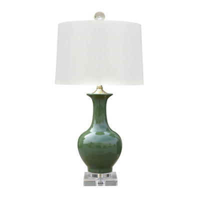 PORCELAIN WHITE LONG NECK VASE LAMP
