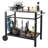 Outdoor Grill Dining Cart With Double-Shelf, Portable Food Prep Table, Stainless Steel Worktop, Modular BBQ Station For Pizza Oven And Outdoor Cooking.