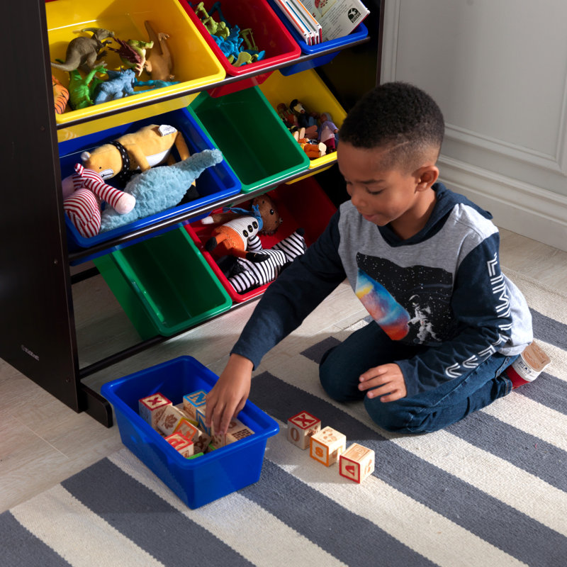 Organisateur de jouets avec bacs Sort It and Store It de KidKraft, Espresso
