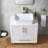 Nikkolas 30" White Modern Free-standing Single Vessel Bathroom Vanity with Square Ceramic Top