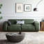 Causeuse-coussin modulaire en cuir véritable vert