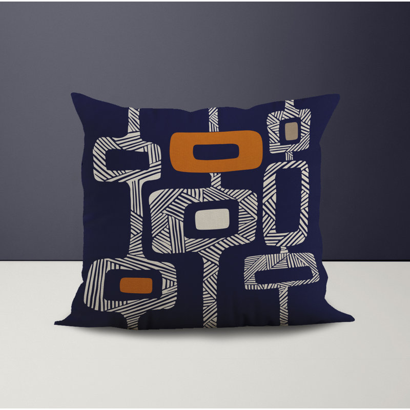 Housse et insert de coussin décoratif en polyester, L 15 po x H 15 po, Orange