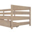 L-shaped Platform Bed with Three Storage Drawers-342580123