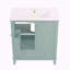 Ensemble de meuble-lavabo 30 po avec lavabo, armoire de salle de bain multifonctionnelle avec portes et tiroir, structure solide et panneau de fibres à densité moyenne-270813982