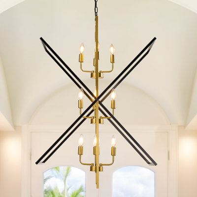 12 - Light Rotatable Dimmable Geometric Chandelier