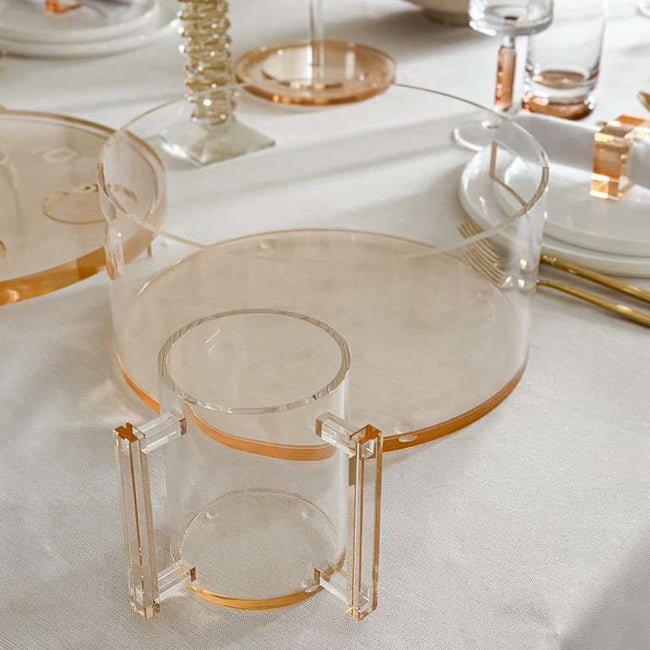 Amber Lucite Wash Bowl