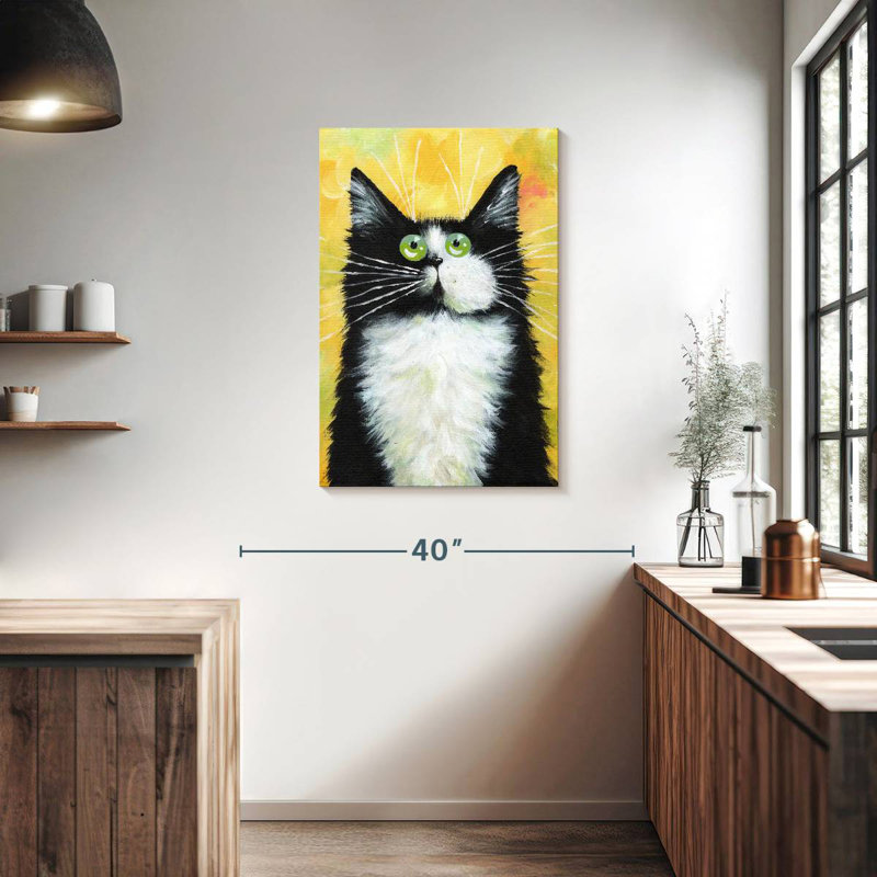 Brampt Tux On Yellow, 36" H x 24" W