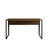 Modern Multipurpose Study Desk, Walnut & Black, 55.1 x 29.1 x 27.6 inches | 100% Melamine Coated Particle Board & Metal Frame | Additional Storage, Industrial Design, Perfect for Home Office & Study Spaces-978451213
