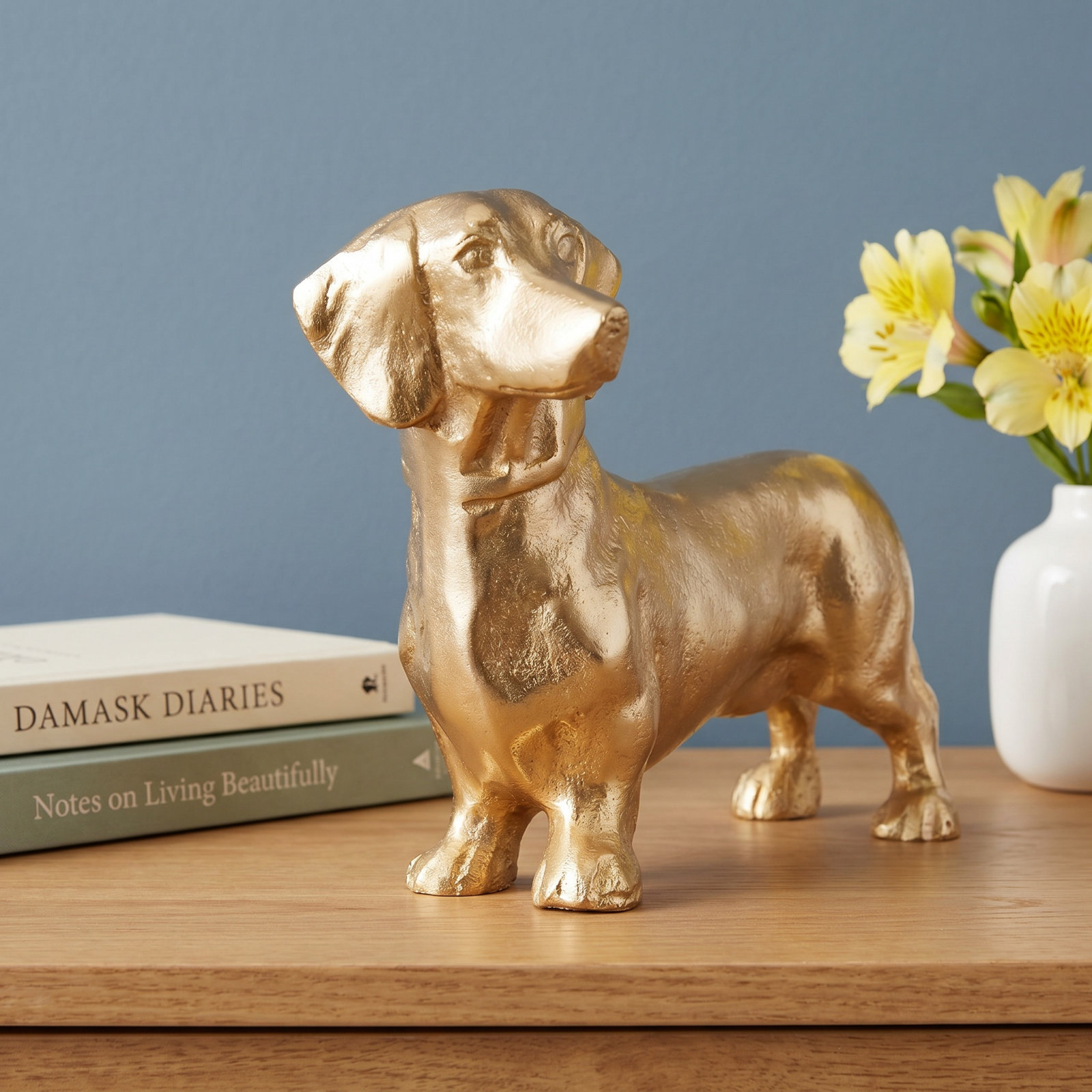 Dog Decorative Sculpture, Gold