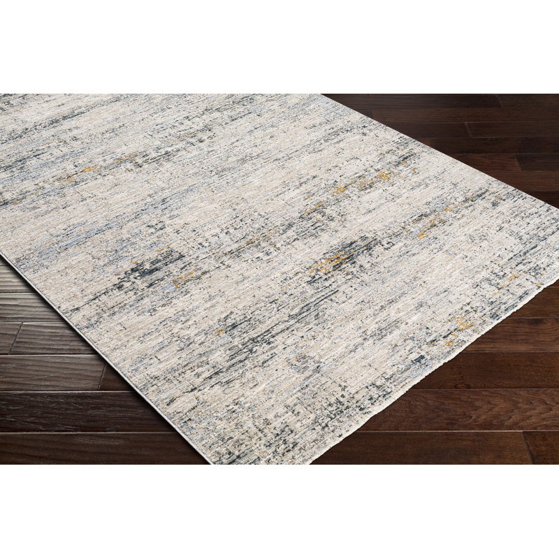 Cream/Light Gray Area Rug, Rectangle 7'10" x 10'3"