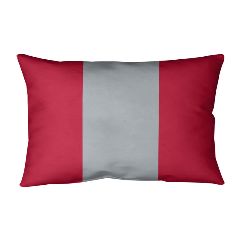 Coussin lombaire intérieur/extérieur baltimore retour, Rouge / argenté