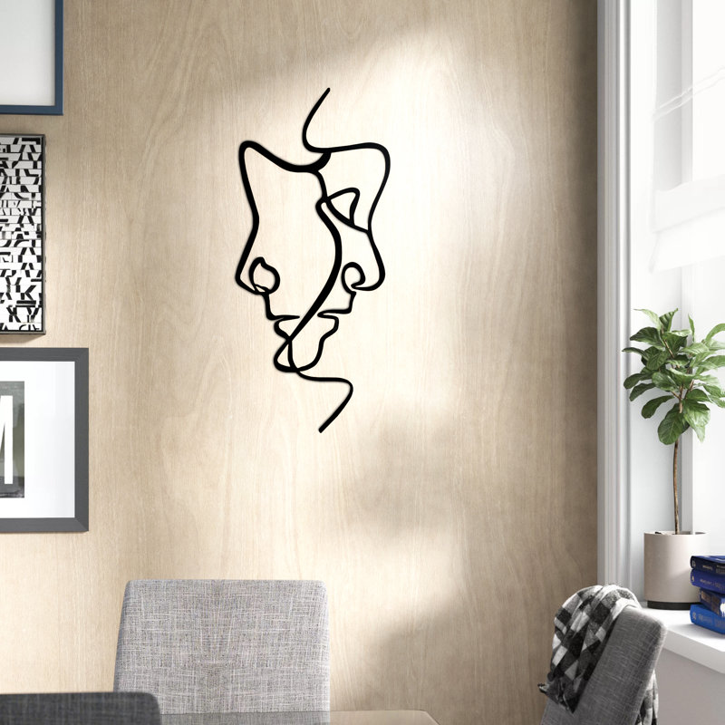 Elegant Decorative Metal Wall Accessory, Black Finish, 15.8 x 28.7 inches | 100% Metal Construction (Thickness: 0.06 inches) | Easy Wall-Mount Design | Perfect for Home Décor & Modern Interiors