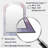 Purple Dreamy Florals I - Botanicals Asymmetrical Mirror, Purple Arch Unique Wall Mirror, Printed Metal Art-1649570512