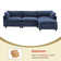 Redenius L-Shape Boucle Upholstered Sectional Sofa With Armrest