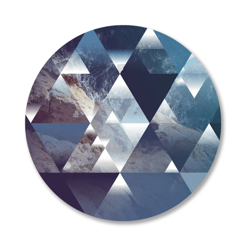 Kaleidoscope Ocean Clash Print, 46" H x 46" W x 1.5" D, Acrylic