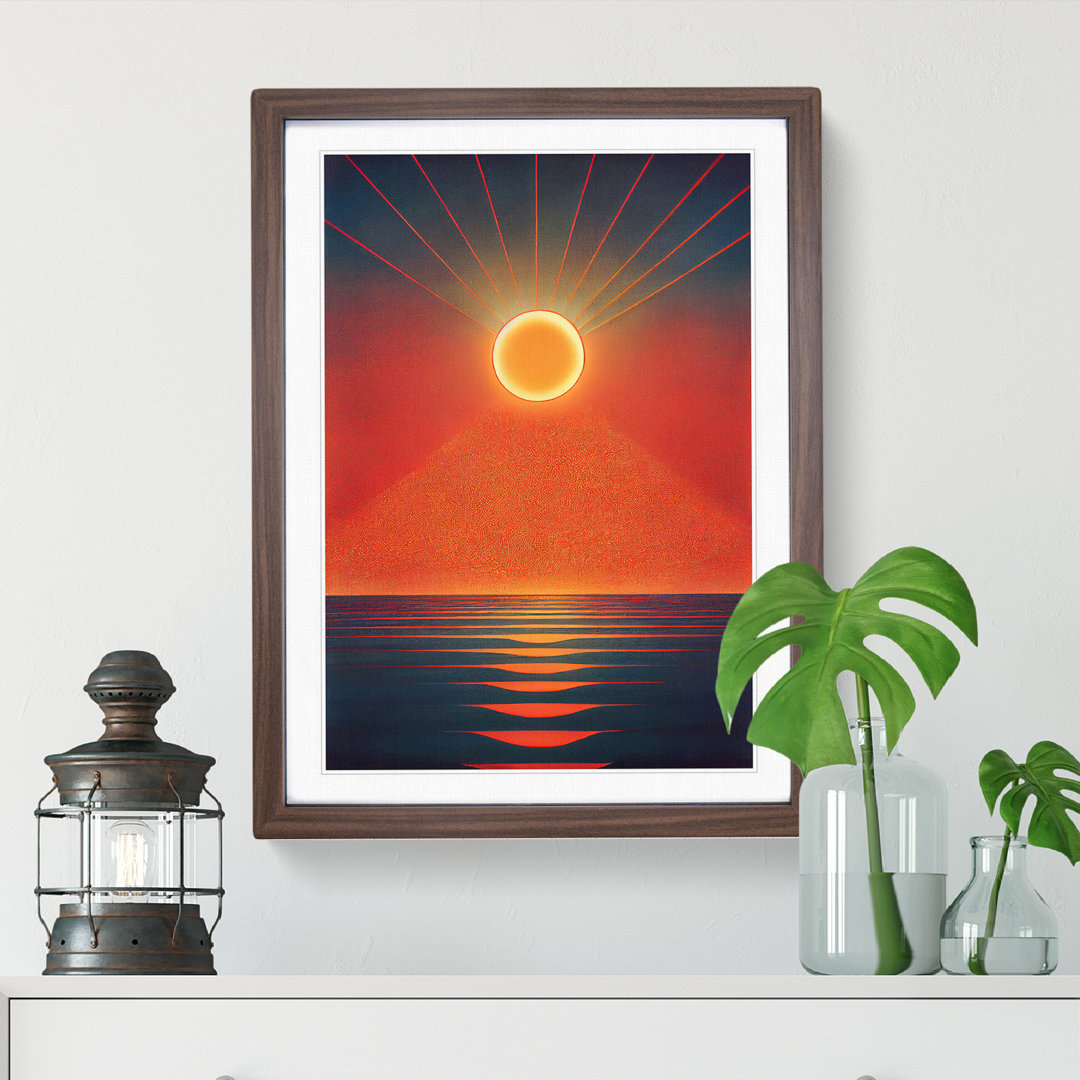 Unusual Abstract Ocean Sunset - Wall Art