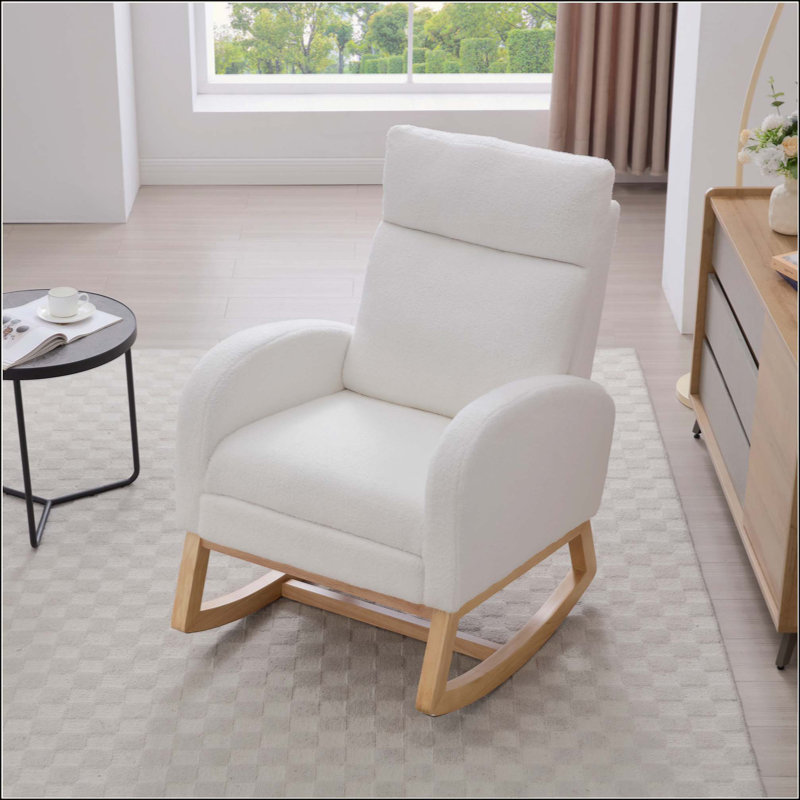 Chaise berçante Teddy, Blanc