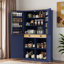 Garde-manger haute autoportant avec 2 tiroirs, 2 tablettes réglables et 8 tablettes de porte