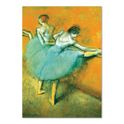Ballerine Alla Sbarra by Edgar Degas - Rectangle Print on Canvas