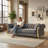 89''W Modern Tufted Velvet Living Room Sofa with Two Seat Cushions and Two Toss Pillows-451245940