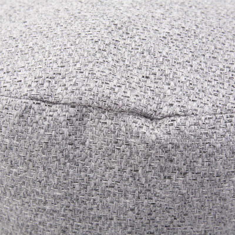 Pouf rond de 22 po de largeur, 100% polyester pierre de Panama