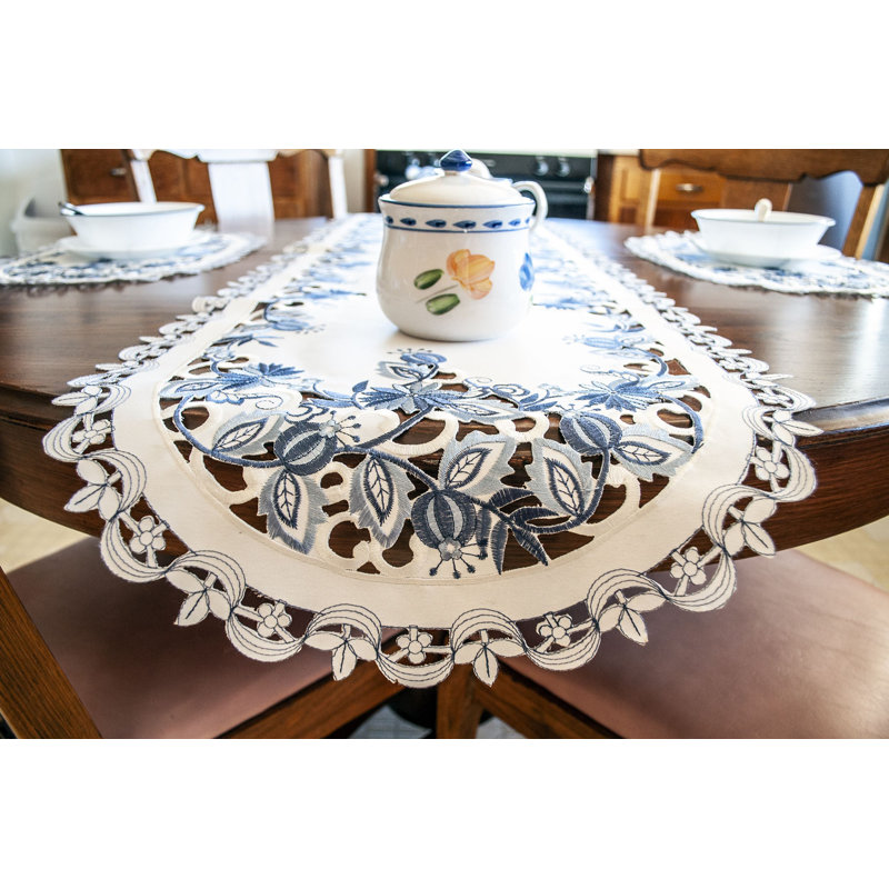 Chemin de table Sherika Delft, 54 po x 14 po