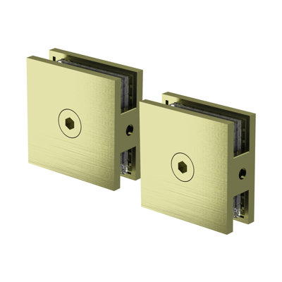 Pince en verre de douche 2 pièces pour verre trempé de 1/4 po à 1/2 po (6-12 mm), pince en U pour porte de douche, chrome poli