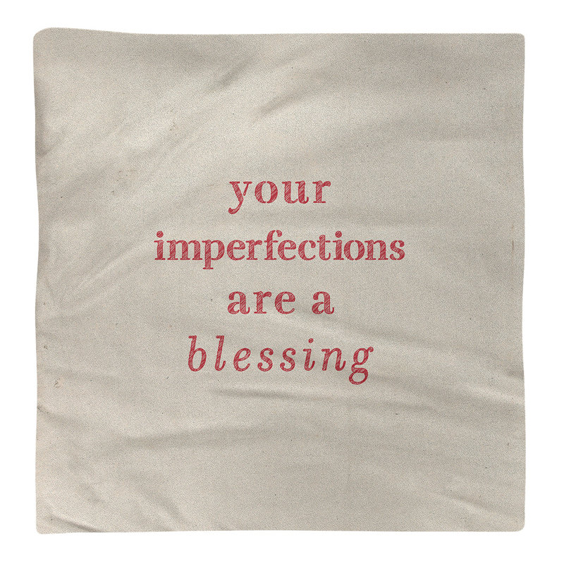 Polyester, Cotton No Pattern Square Napkin, White/Red, 22" L x 22" W, Cotton