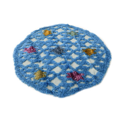 Rectangle 4'1 x 4'4 Pires Blue Rug