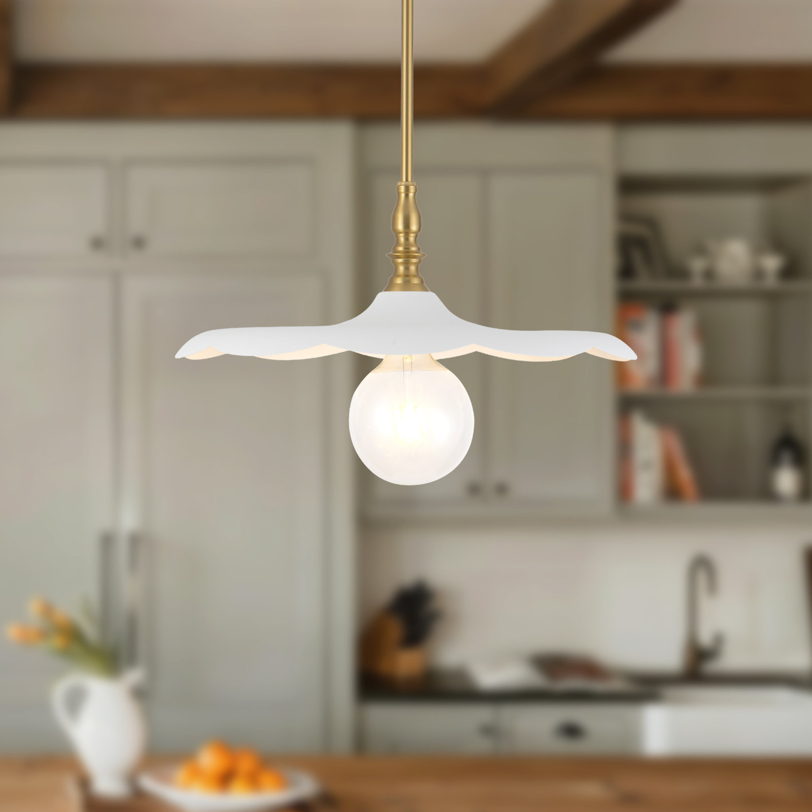 Odette Pendant, White