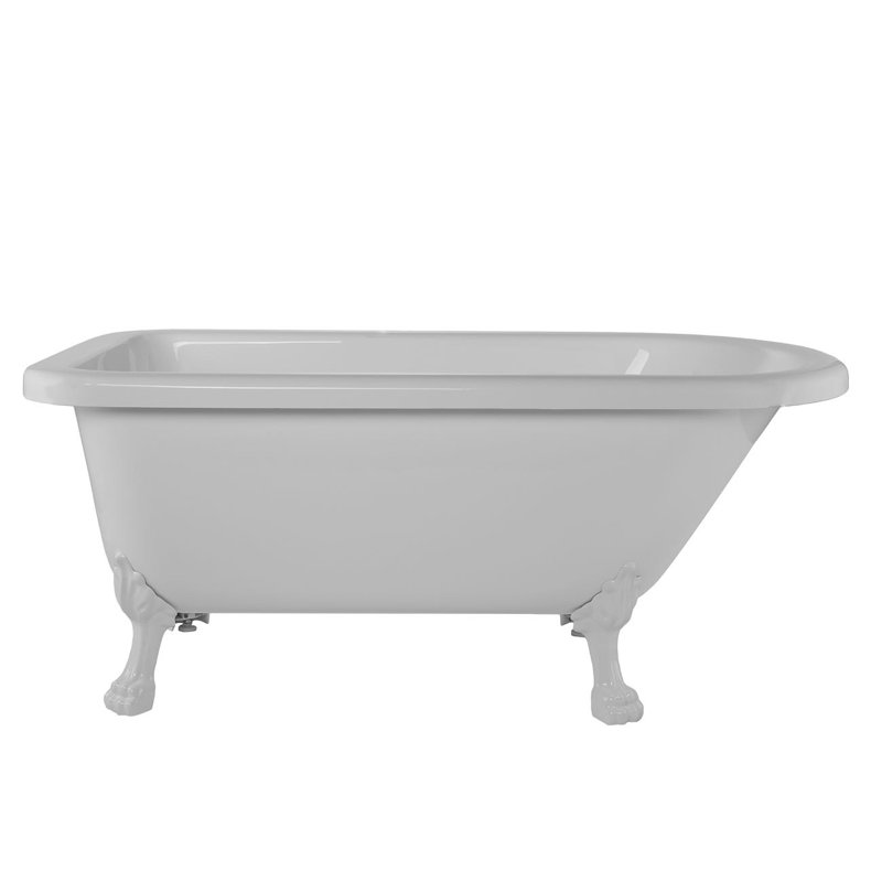 59'' x 29'' Freestanding Soaking Bathtub, White 
